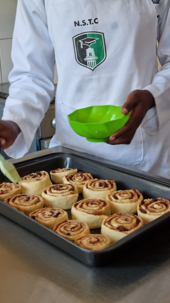 Freshly baked cinnamon rolls
