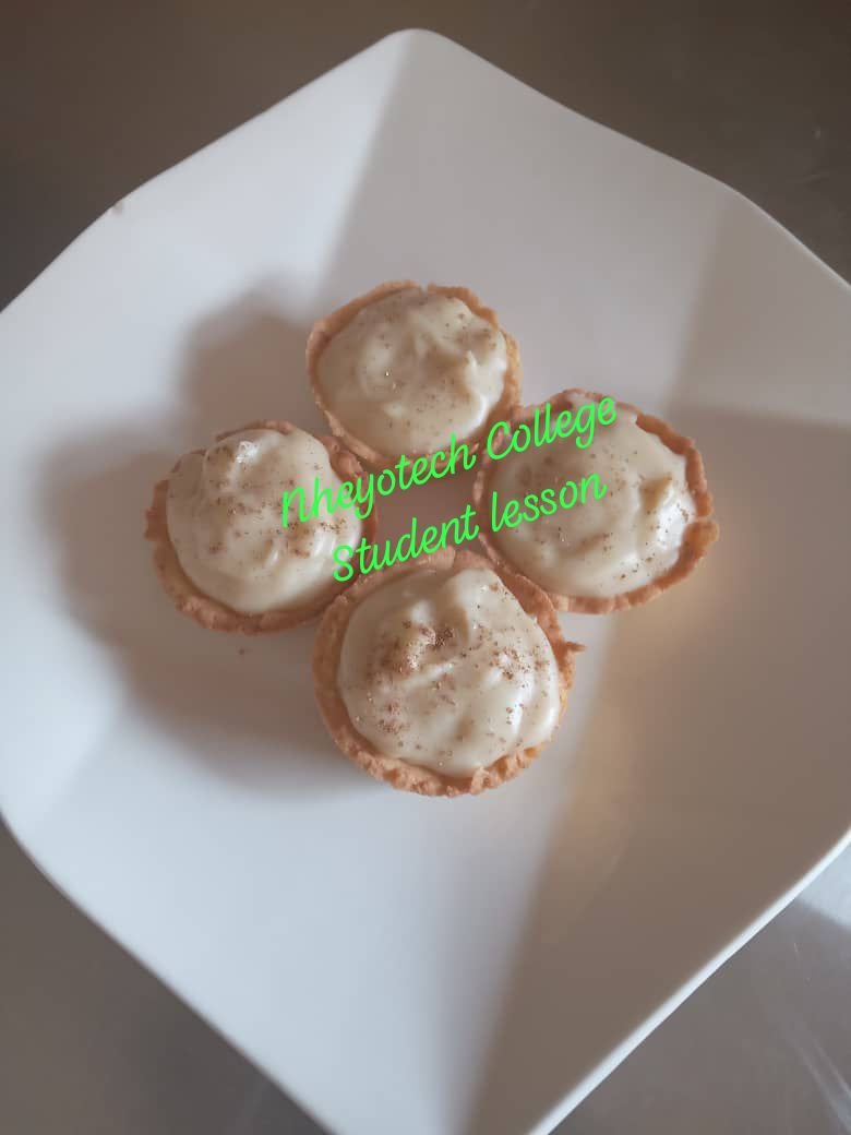 Hospitality student dessert lesson