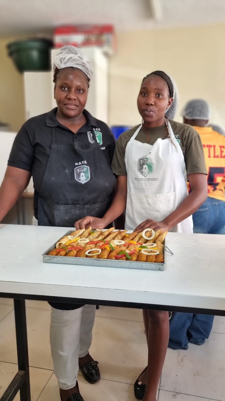 Catering learners present savoury pastries